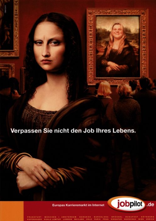 jobpilot - B2C-Awareness Kampagne (Relaunch) I Motiv: "Mona Lisa" 1/1-Seite I Agentur: Ogilvy